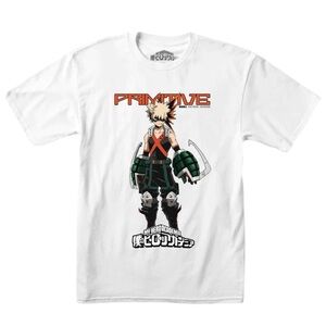 Primitive Men’s Katsuki Bakugo T-Shirt White Size XL NWT